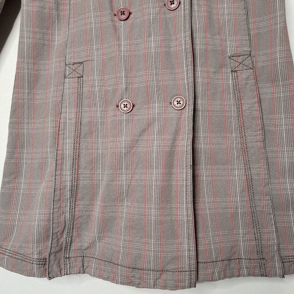 Mexx Girls Fall Winter Grey Plaid Long Jacket 7-8 Years 100% Cotton - Picture 5 of 7